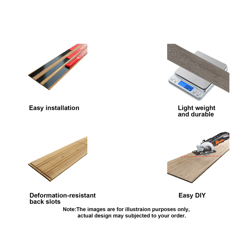 Colamo 5" x 35.4" Peel and Stick Shiplap Wall Paneling (10pack